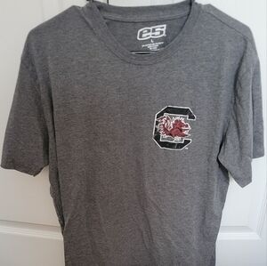 Vintage Gray Men's large T-Shirt with South Carolina Gamecocks basketball logo